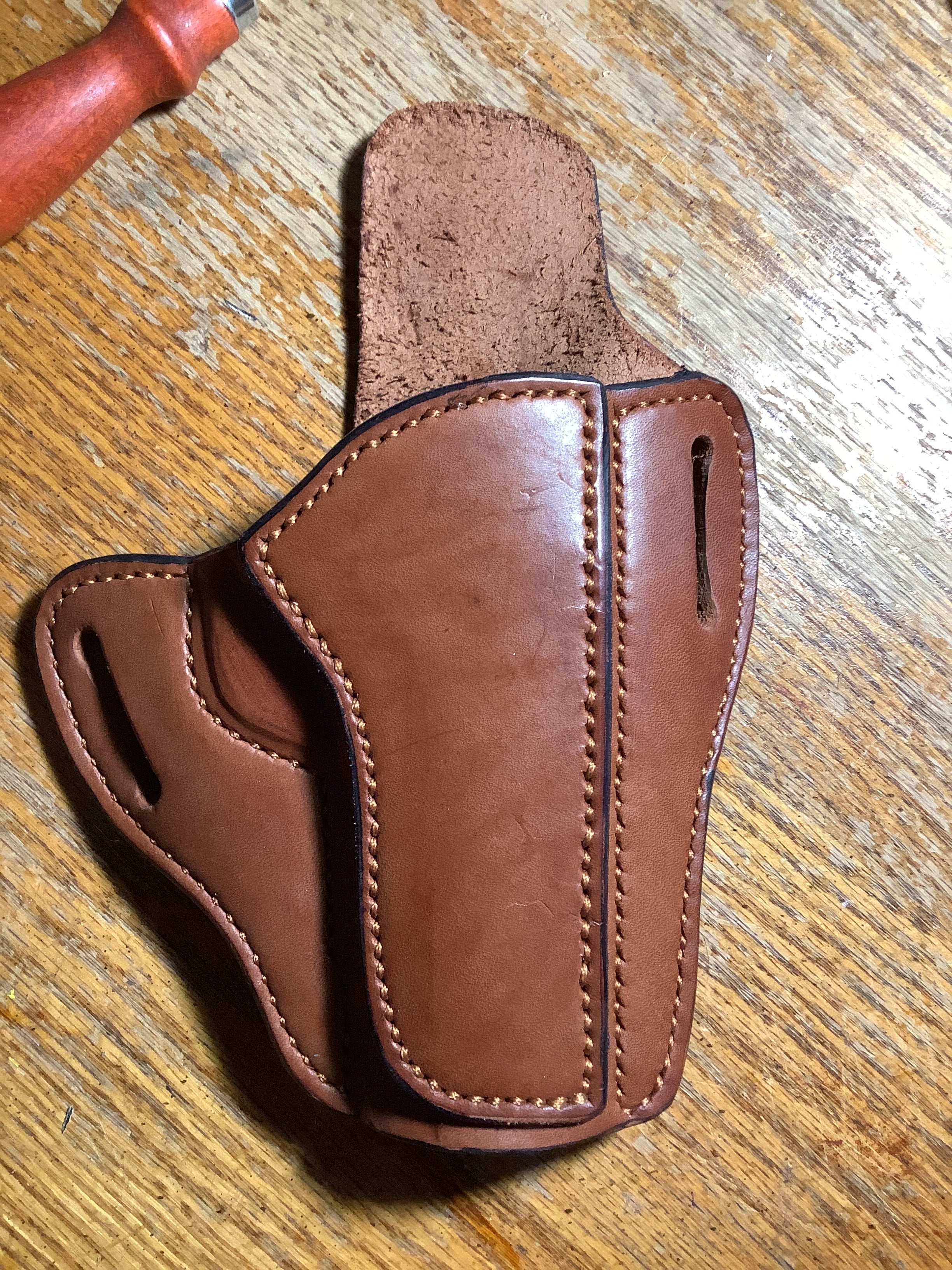 Leather 1911 commander OWB right hand holster